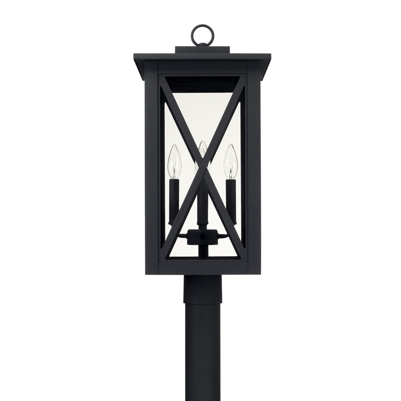 Capital Lighting 926643BK Avondale Four Light Outdoor Post Lantern, Black