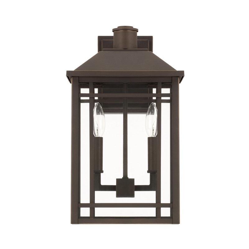 Capital Lighting 927121OZ Braden Two Light Outdoor Wall Lantern, Oiled Bronze (Discontinued)