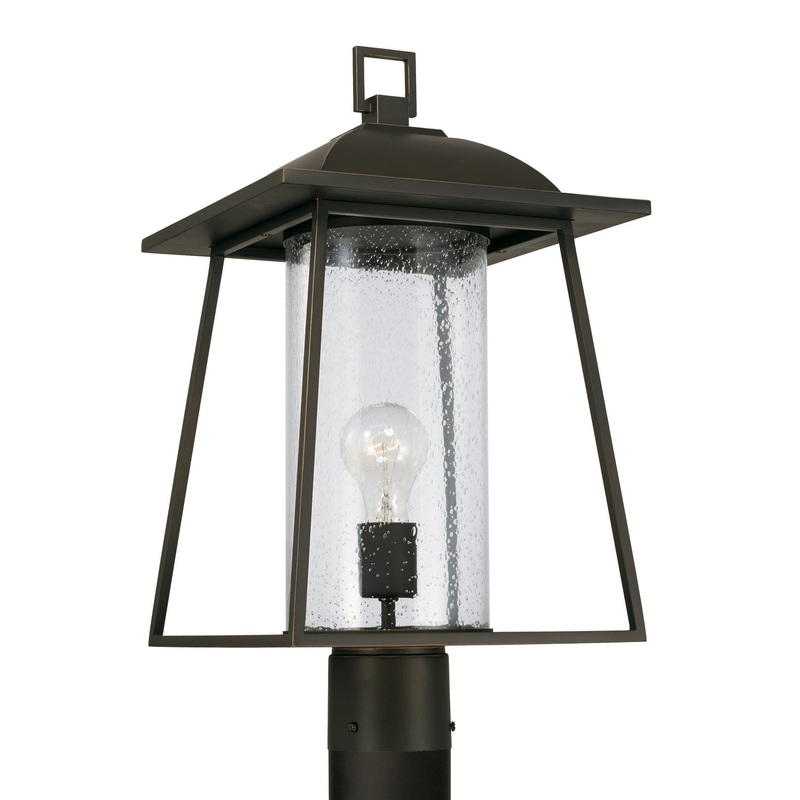 Capital Lighting 943615OZ Durham One Light Outdoor Post Lantern, Oiled Bronze (Discontinued)