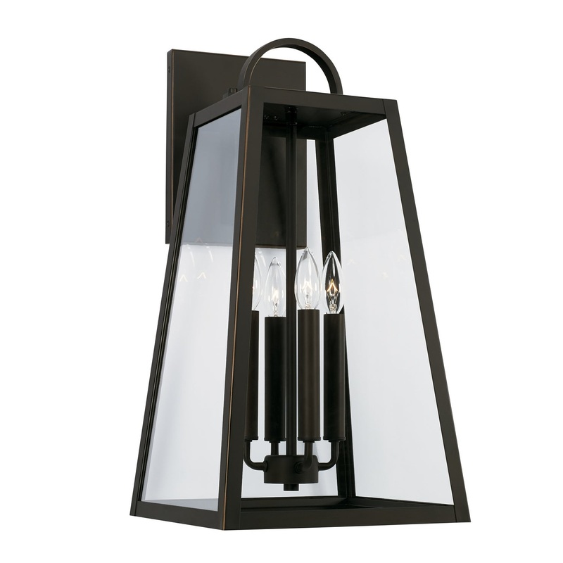 Capital Lighting 943743OZ Leighton Four Light Outdoor Wall Lantern, Oiled Bronze