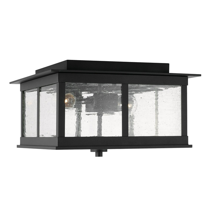 Capital Lighting 943836BK Barrett Three Light Outdoor Flush Mount, Black