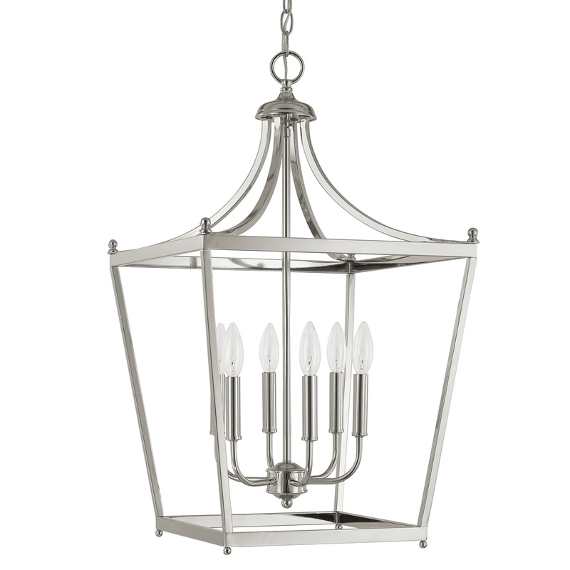 Capital Lighting 9552PN Stanton Six Light Foyer Pendant, Polished Nickel