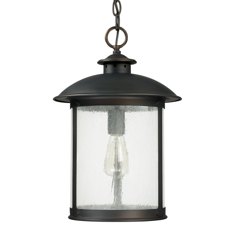 Capital Lighting 9564OB Dylan One Light Outdoor Hanging Lantern, Old Bronze (Discontinued)