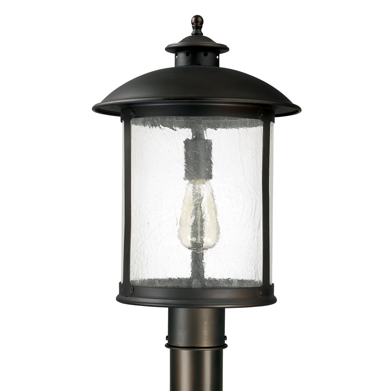 Capital Lighting 9565OB Dylan One Light Outdoor Post Lantern, Old Bronze (Discontinued)