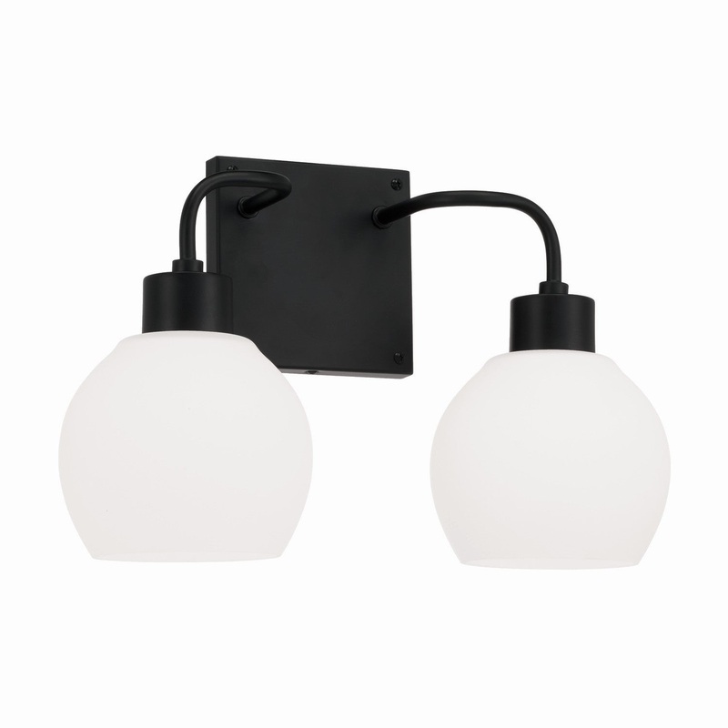 Capital Lighting 120021MB-540 Tanner Two Light Vanity, Matte Black