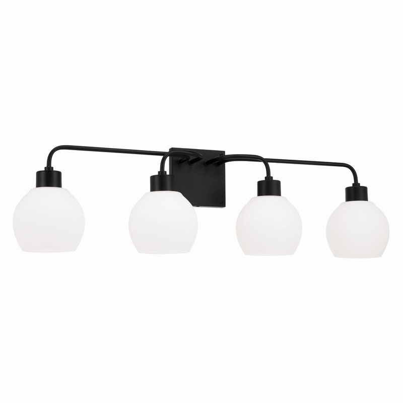 Capital Lighting 120041MB-540 Tanner Four Light Vanity, Matte Black