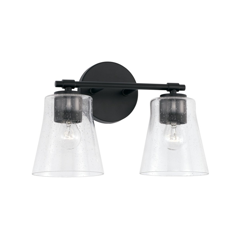Capital Lighting 146921MB-533 Baker Two Light Vanity, Matte Black