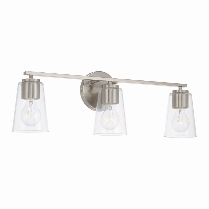 Capital Lighting 148631BN-537 Portman Three Light Vanity, Brushed Nickel
