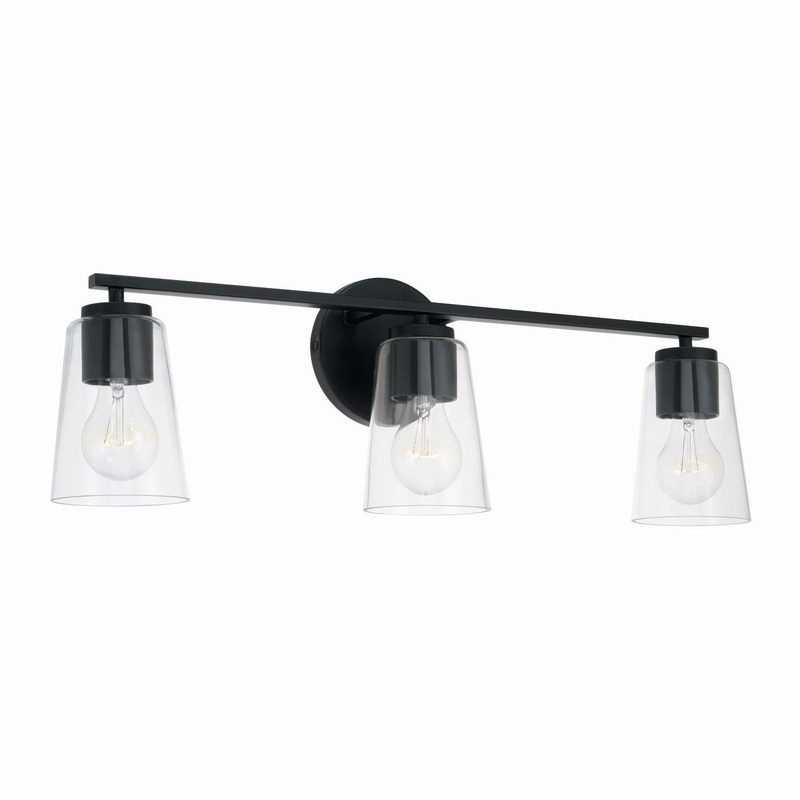 Capital Lighting 148631MB-537 Portman Three Light Vanity, Matte Black