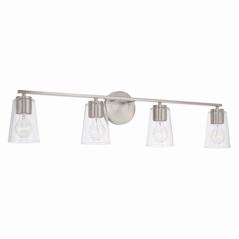 Capital Lighting 148641BN-537 Portman Four Light Vanity, Brushed Nickel