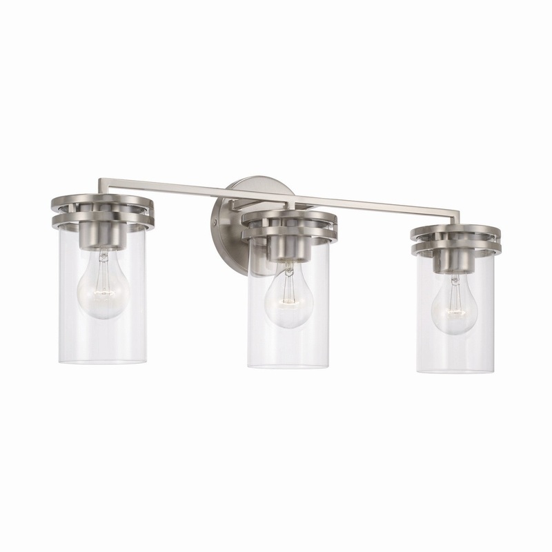 Capital Lighting 148731BN-539 Fuller Three Light Vanity, Brushed Nickel