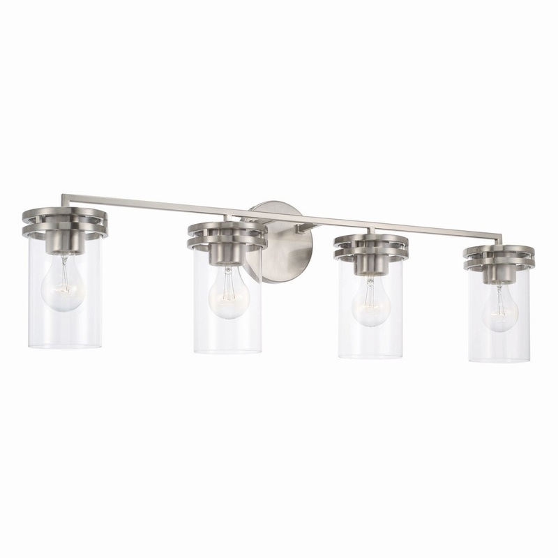 Capital Lighting 148741BN-539 Fuller Four Light Vanity, Brushed Nickel
