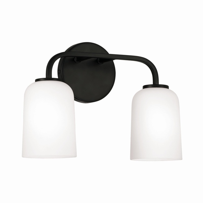 Capital Lighting 148821MB-542 Lawson Two Light Vanity, Matte Black