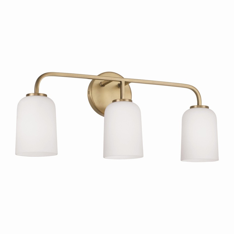 Capital Lighting 148831AD-542 Lawson Three Light Vanity, Aged Brass