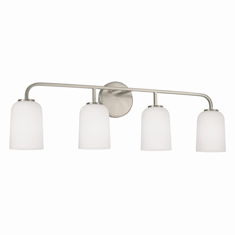 Capital Lighting 148841BN-542 Lawson Four Light Vanity, Brushed Nickel