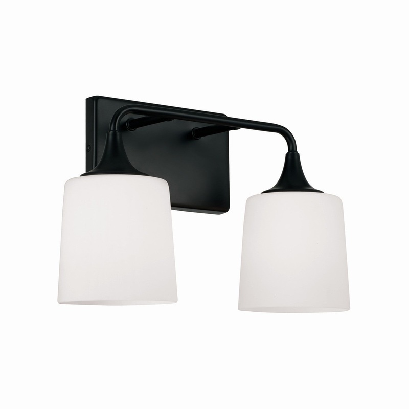 Capital Lighting 148921MB-541 Presley Two Light Vanity, Matte Black
