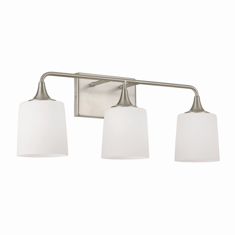 Capital Lighting 148931BN-541 Presley Three Light Vanity, Brushed Nickel