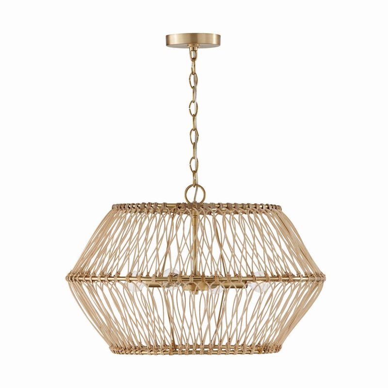 Capital Lighting 344142MA Wren Four Light Pendant, Matte Brass