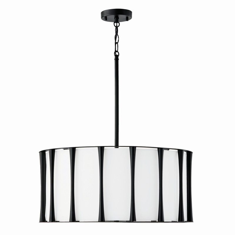 Capital Lighting 344641MB Bodie Four Light Pendant, Matte Black