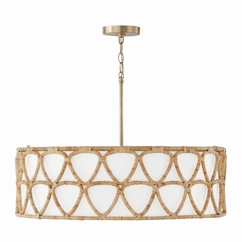 Capital Lighting 347242MA Tulum Four Light Pendant, Matte Brass