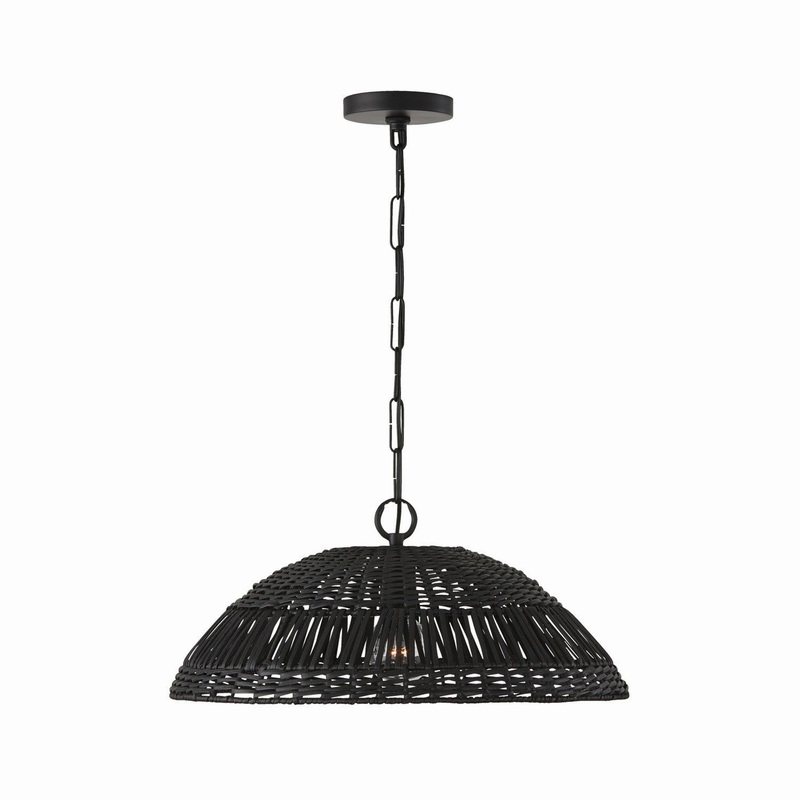 Capital Lighting 347511MB Naomi One Light Pendant, Matte Black