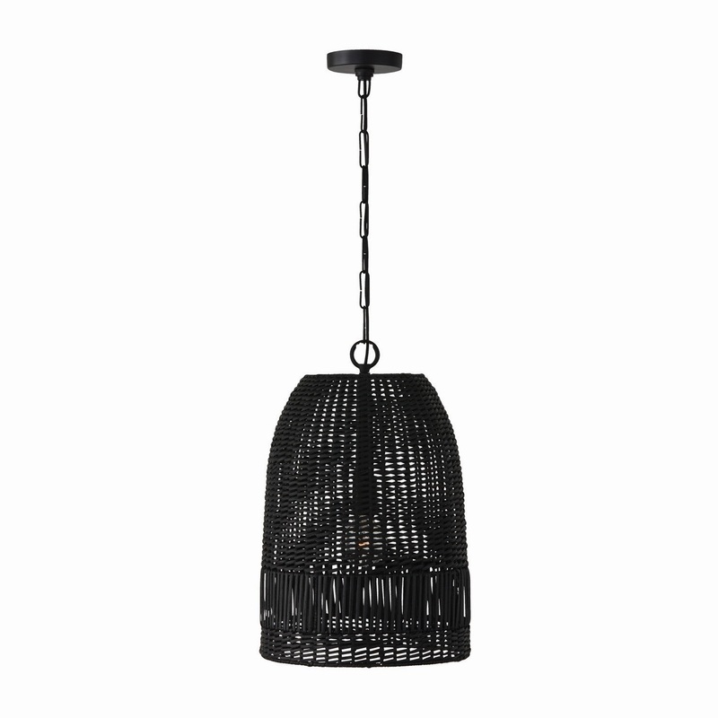Capital Lighting 347512MB Naomi One Light Pendant, Matte Black