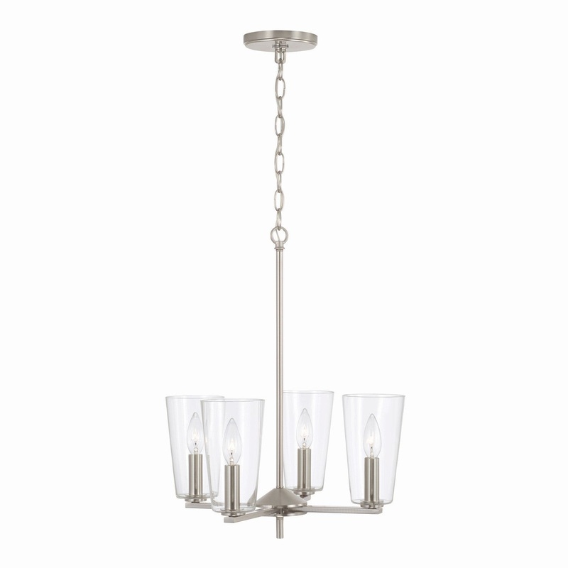 Capital Lighting 348641BN-538 Portman Four Light Pendant, Brushed Nickel
