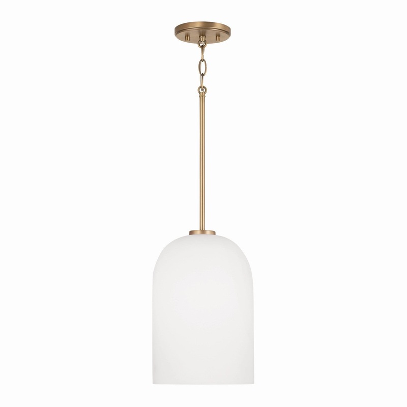 Capital Lighting 348811AD Lawson One Light Pendant, Aged Brass
