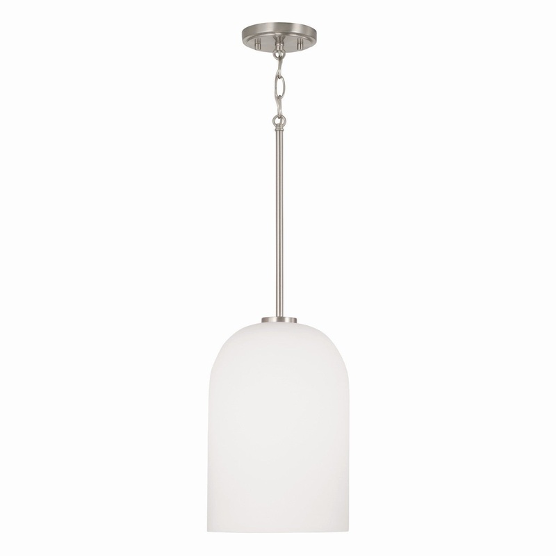 Capital Lighting 348811BN Lawson One Light Pendant, Brushed Nickel