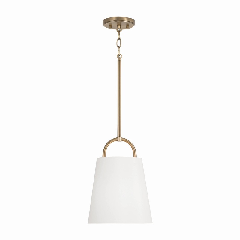 Capital Lighting 349411AD Brody One Light Pendant, Aged Brass