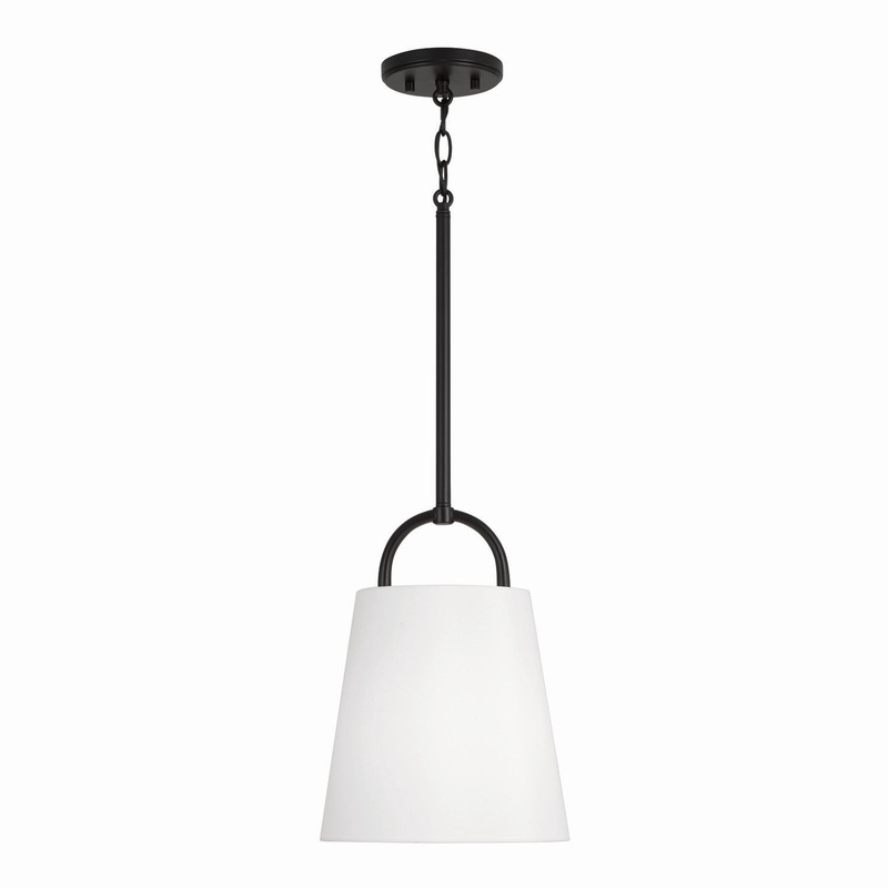 Capital Lighting 349411MB Brody One Light Pendant, Matte Black
