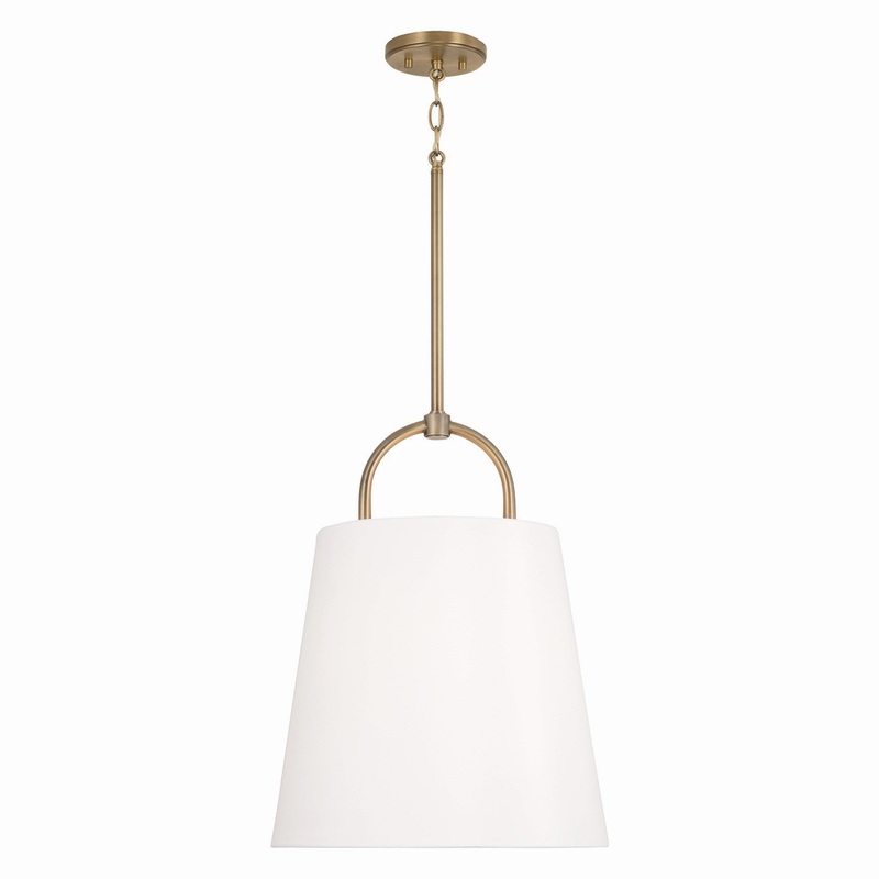 Capital Lighting 349412AD Brody One Light Pendant, Aged Brass