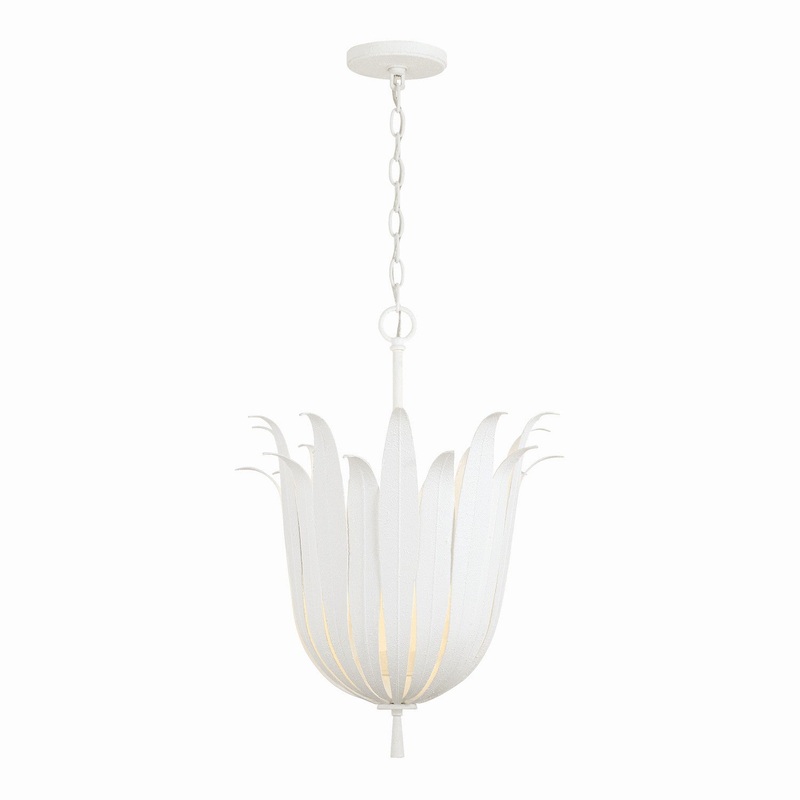 Capital Lighting 349542XW Eden Four Light Pendant, Textured White