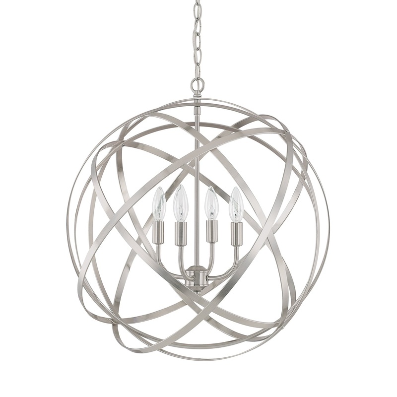 Capital Lighting 4234BN Axis Four Light Pendant, Brushed Nickel