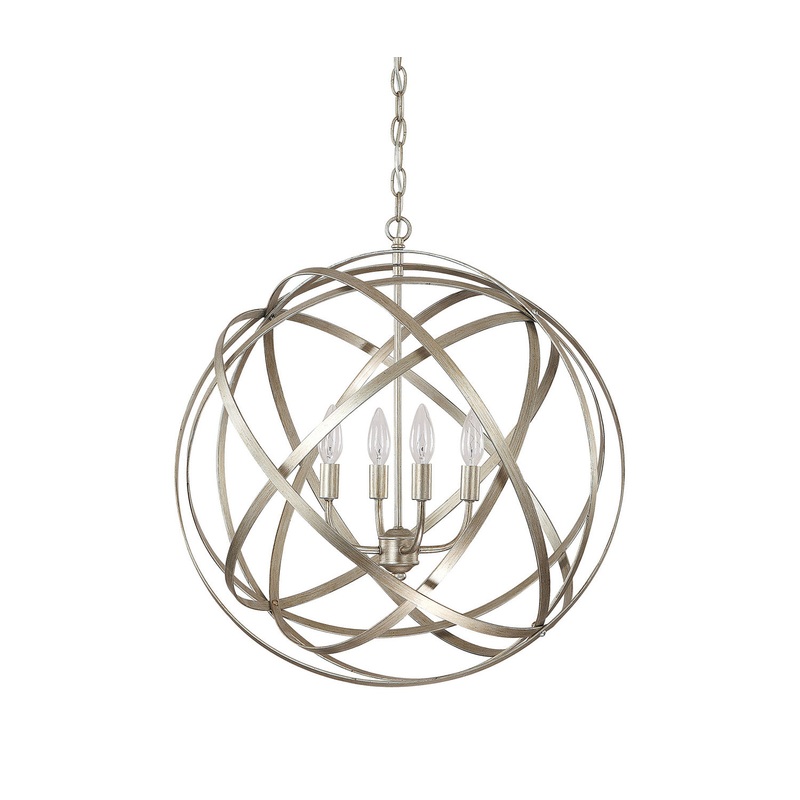 Capital Lighting 4234WG Axis Four Light Pendant, Winter Gold
