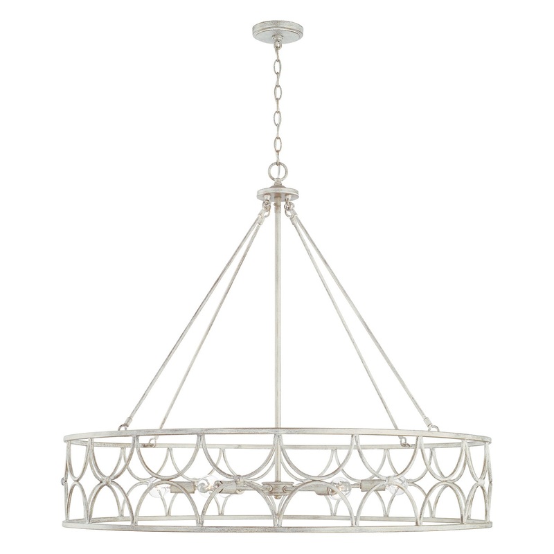 Capital Lighting 443361WW Ricci Six Light Chandelier, Winter White (Discontinued)