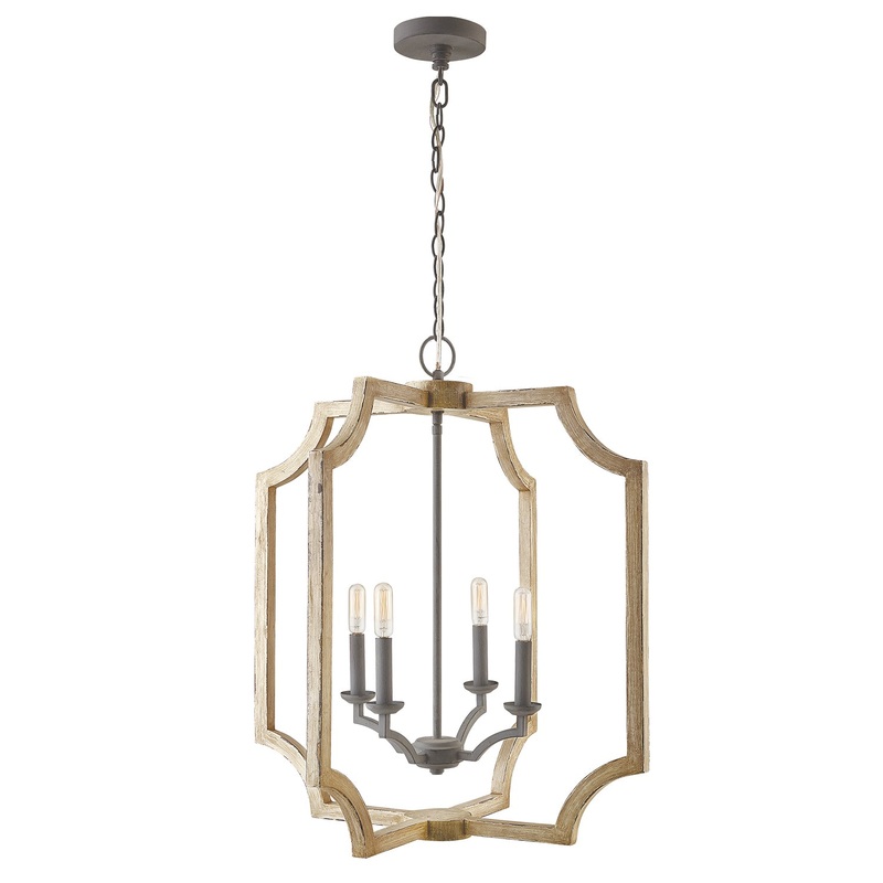 Capital Lighting 530641SS Dora Four Light Foyer Pendant, Sea Salt (Discontinued)