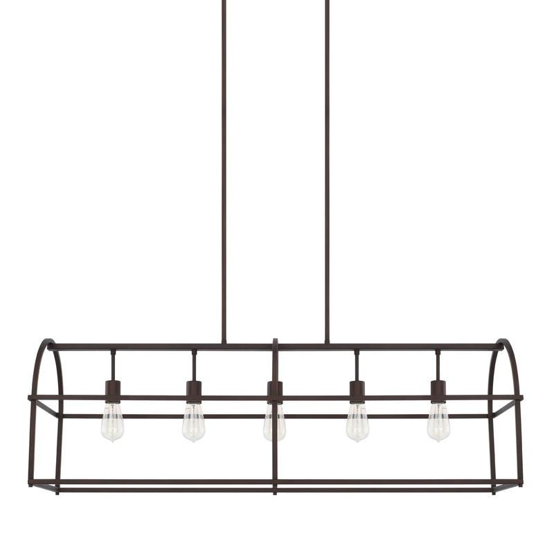 Capital Lighting 825751BZ Aubrey Five Light Island Pendant, Bronze