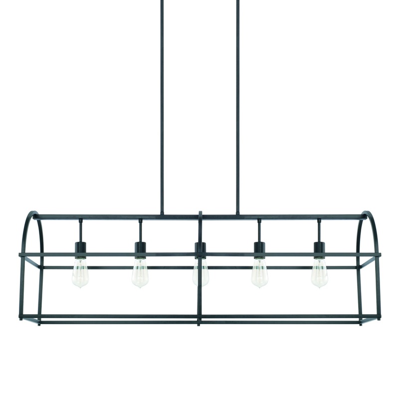 Capital Lighting 825751MB Aubrey Five Light Island Pendant, Matte Black