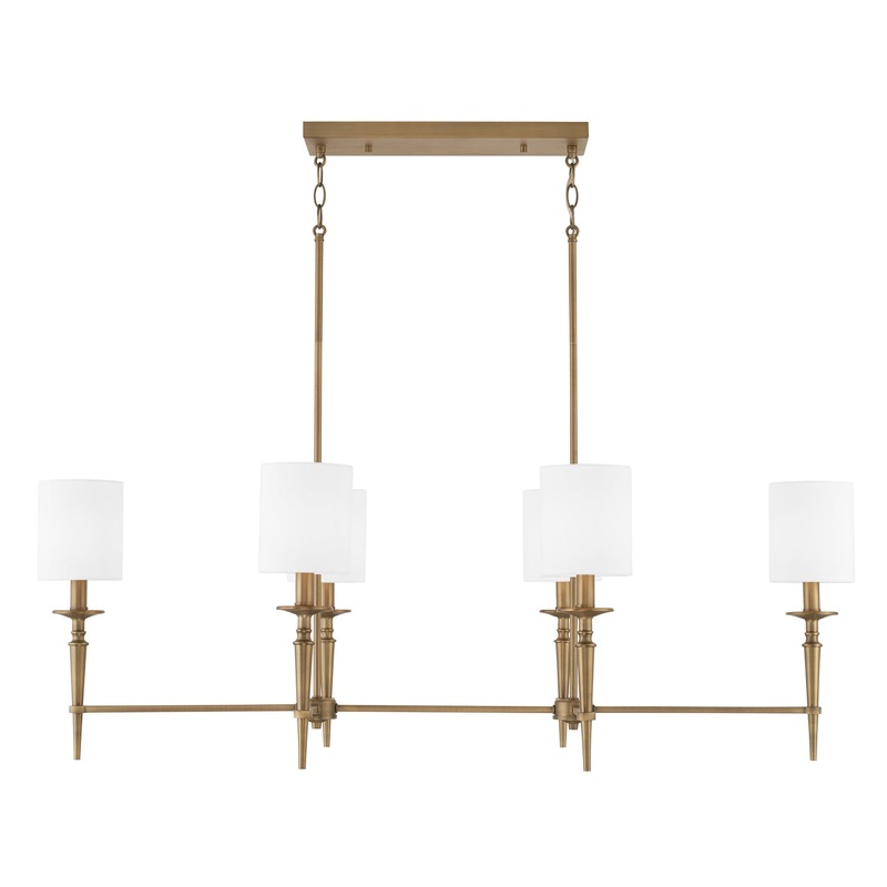 Capital Lighting 842661AD-701 Abbie Six Light Island Pendant, Aged Brass