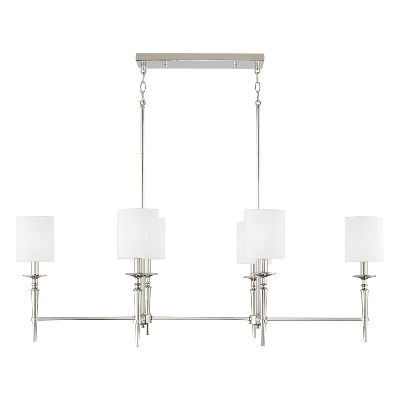 Capital Lighting 842661PN-701 Abbie Six Light Island Pendant, Polished Nickel (Discontinued)