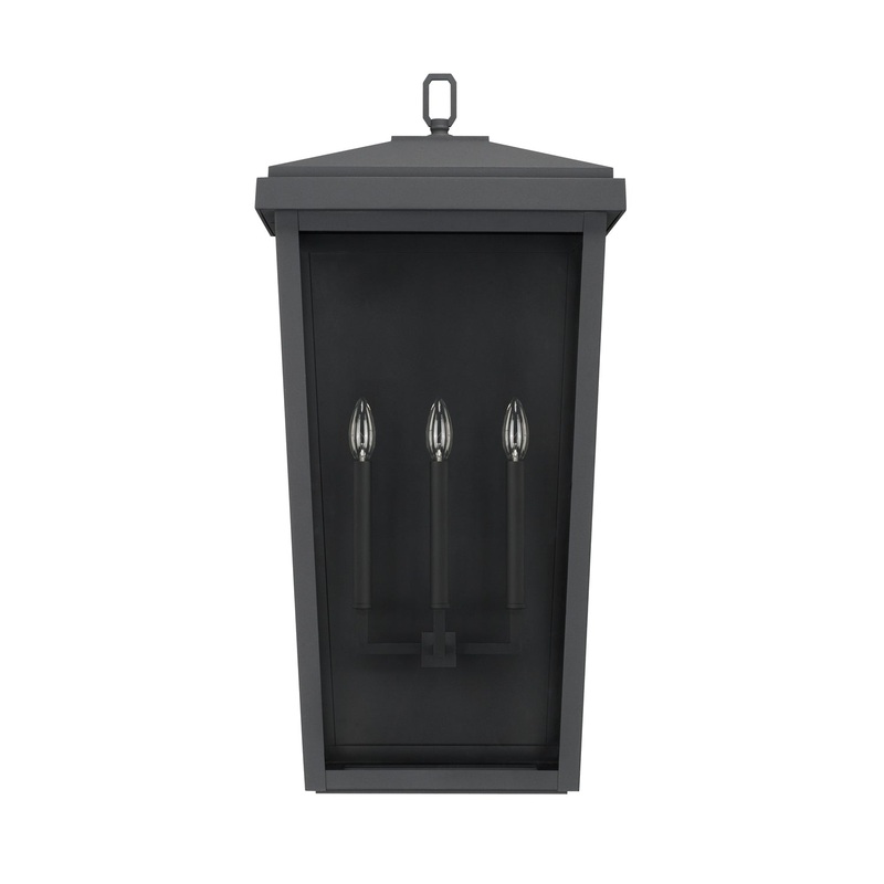 Capital Lighting 926231BK Donnelly Three Light Outdoor Wall Lantern, Black (Discontinued)