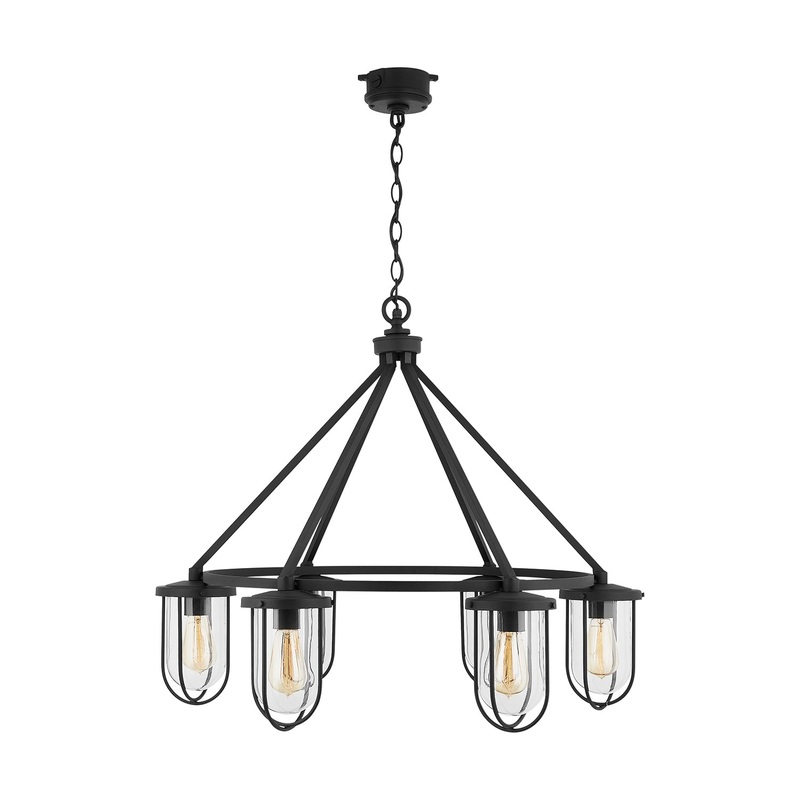 Capital Lighting 934261BK Corbin Six Light Chandelier, Black (Discontinued)