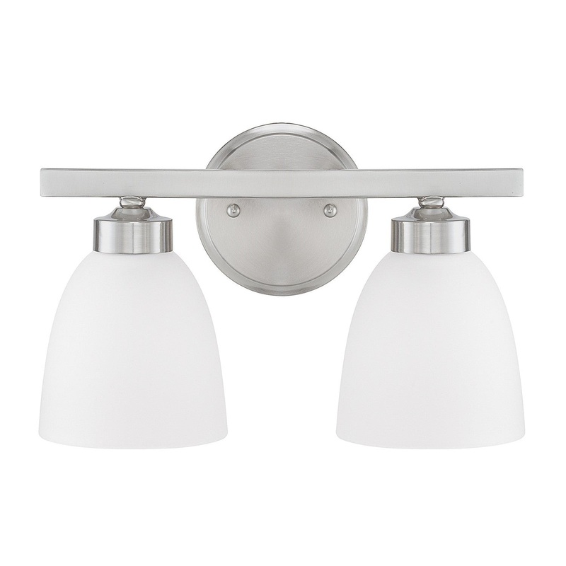 Capital Lighting 114321BN-333 Jameson Two Light Vanity, Brushed Nickel