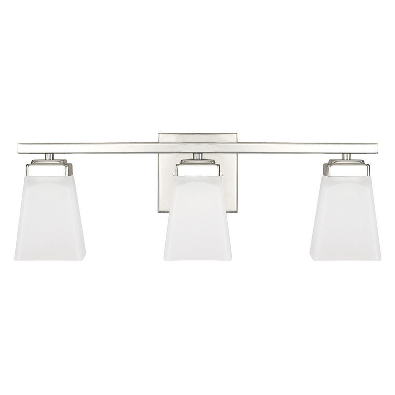 Capital Lighting 114431PN-334 Baxley Three Light Vanity, Polished Nickel