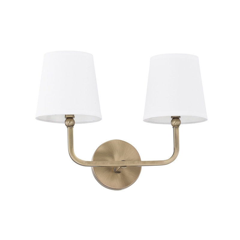 Capital Lighting 119321AD-674 Dawson Two Light Vanity, Aged Brass
