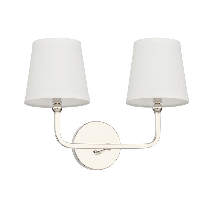 Capital Lighting 119321PN-674 Dawson Two Light Vanity, Polished Nickel