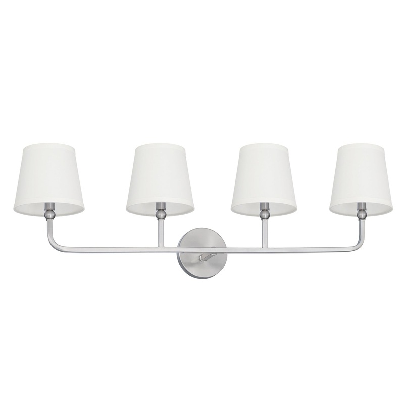 Capital Lighting 119341BN-674 Dawson Four Light Vanity, Brushed Nickel