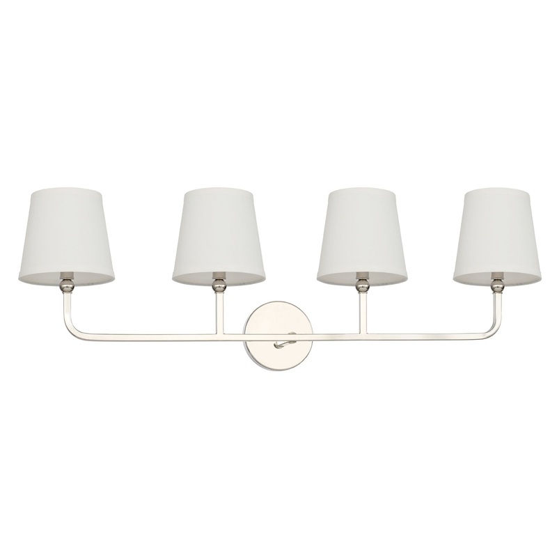 Capital Lighting 119341PN-674 Dawson Four Light Vanity, Polished Nickel