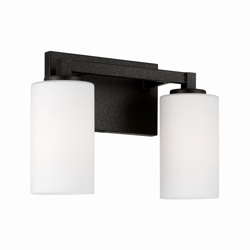 Capital Lighting 119821BI-545 Ravenwood Two Light Vanity, Black Iron